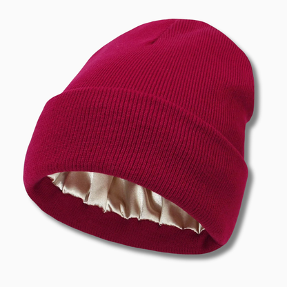 Bonnet satin SATYNEA pour protéger les cheveux en hiver