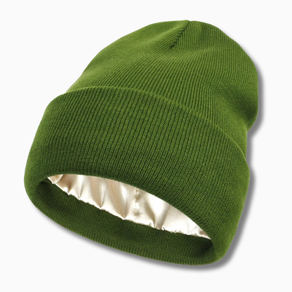 Bonnet satin SATYNEA pour protéger les cheveux en hiver