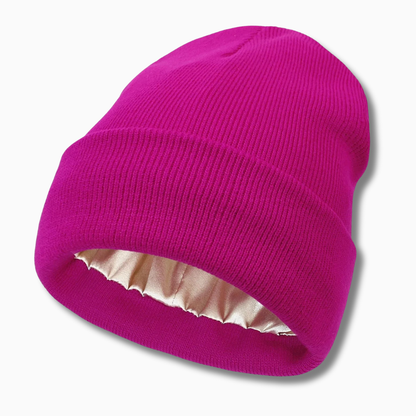 Bonnet satin SATYNEA pour protéger les cheveux en hiver